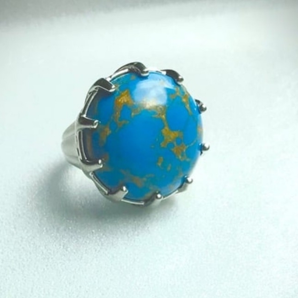 Mojave Blue Turquoise Solitaire Ring